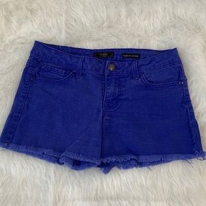 Jessica Simpson raw hem colored denim shorts Sz 25